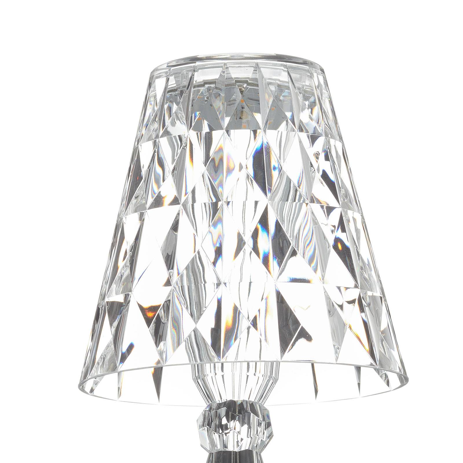 Kartell Big Battery - Lampa stołowa IP20, przezroczysta