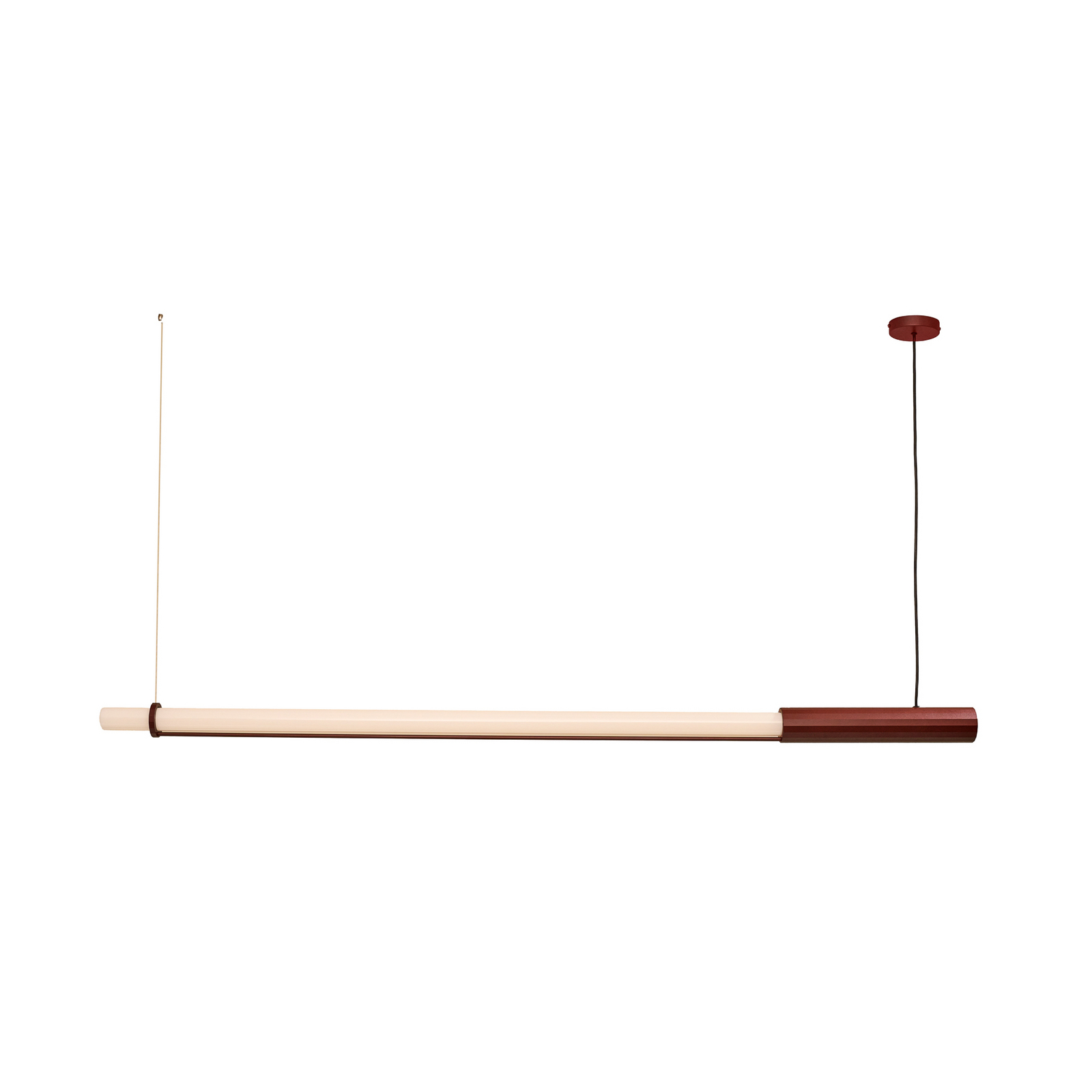 Lampada LED a sospensione In Fine, rossa, lunghezza 160 cm - DCW