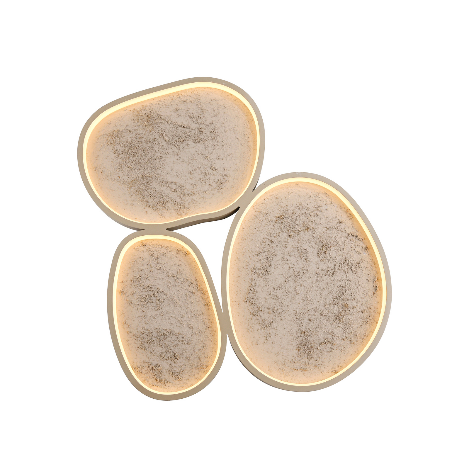 Moonbraker 3 LED ceiling light, sand beige, 3,000K, dimmable