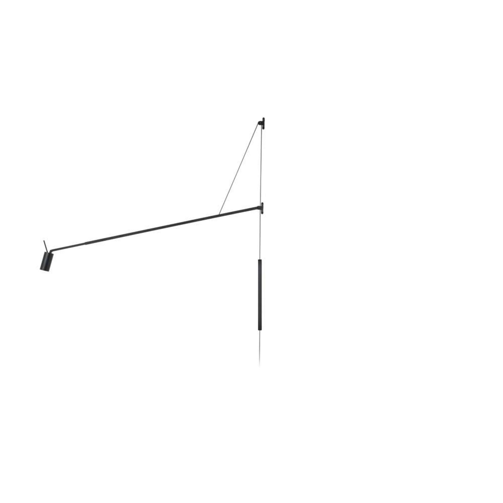 Swan Adjustable Aplique de Pared Matt Black - Nemo Lighting