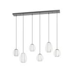 Suspension Menorca nickel 143 cm à 6 lampes CCT - Stars of Light