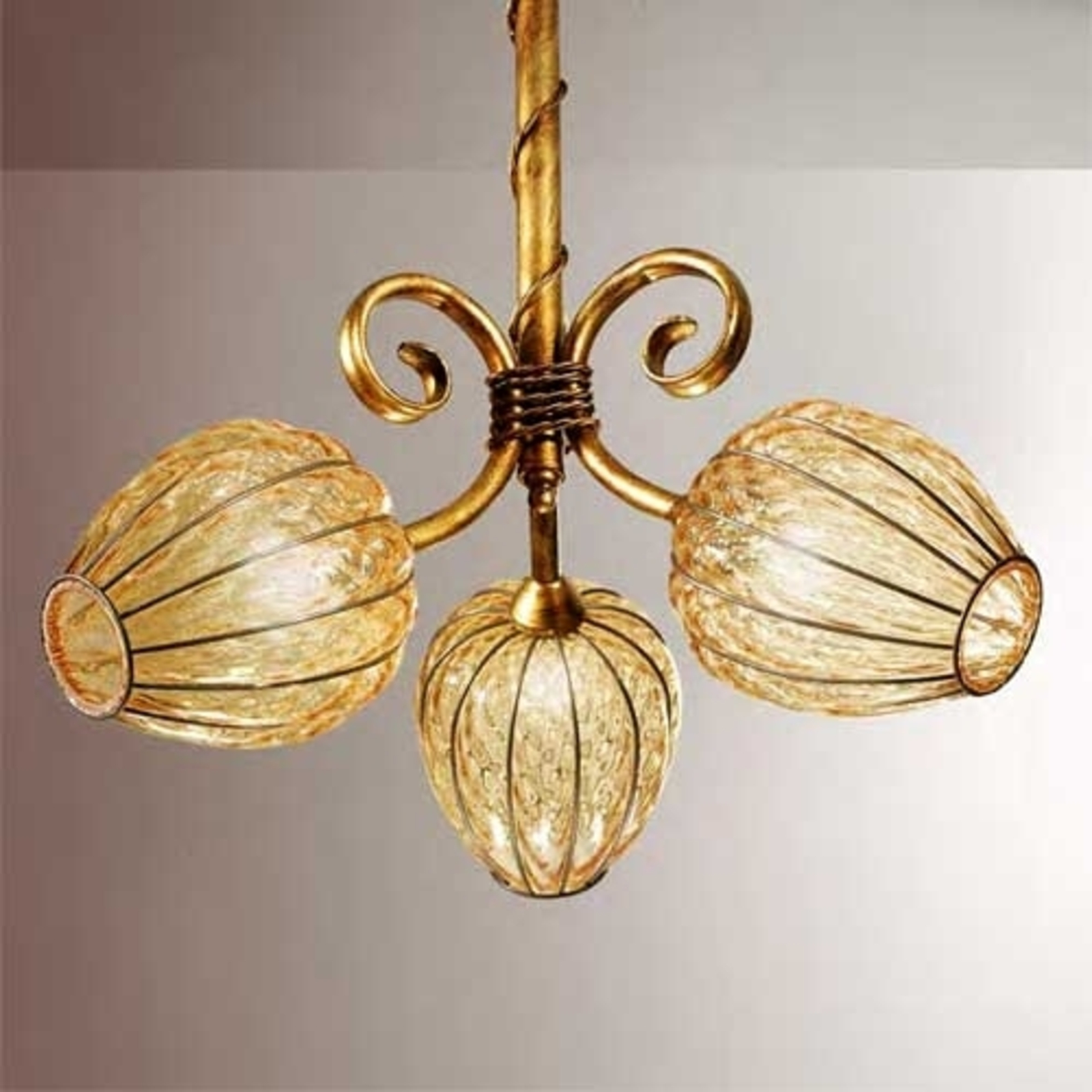 Classic ceiling light GEMMA, hand-blown glass | Lights.ie