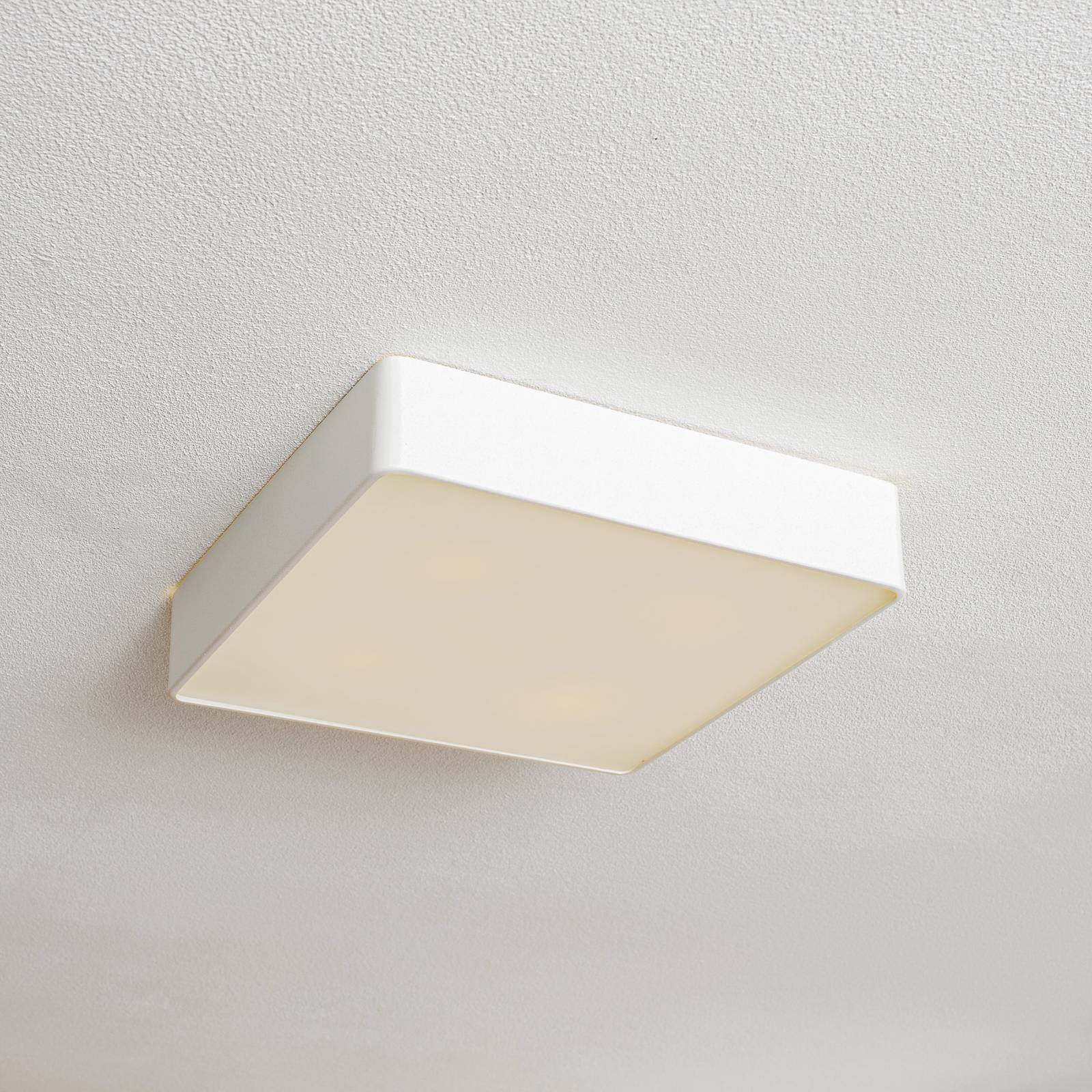 Lampa sufitowa Oro wykonana ze stali i szkła biała 35 cm