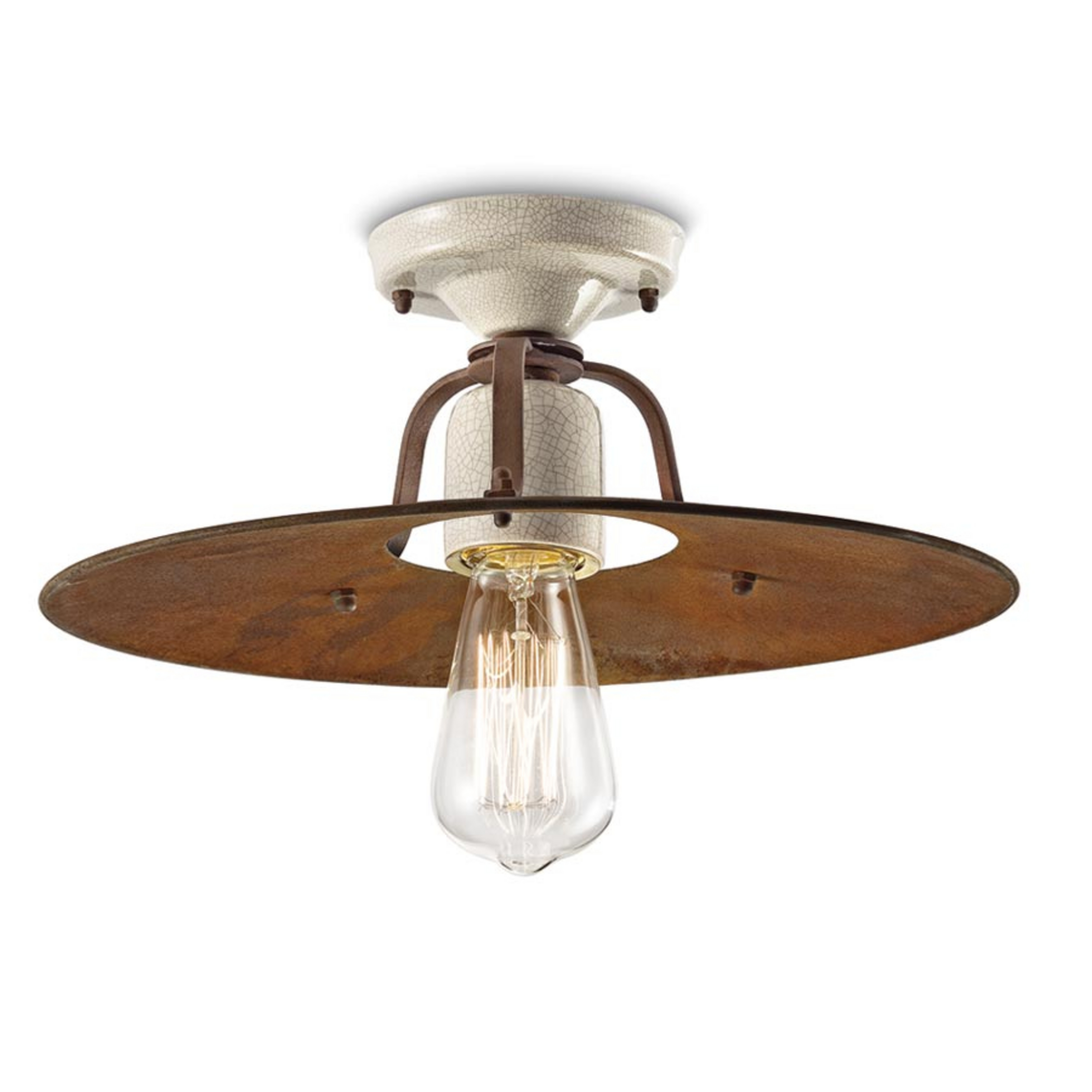 Deckenleuchte Riccardo mit Metallschirm, 40 cm