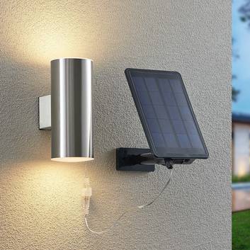 Lindby Maurun aplique LED solar, plata