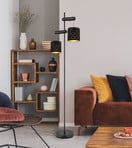 Clarke floor lamp, 2-bulb, height-adjustable