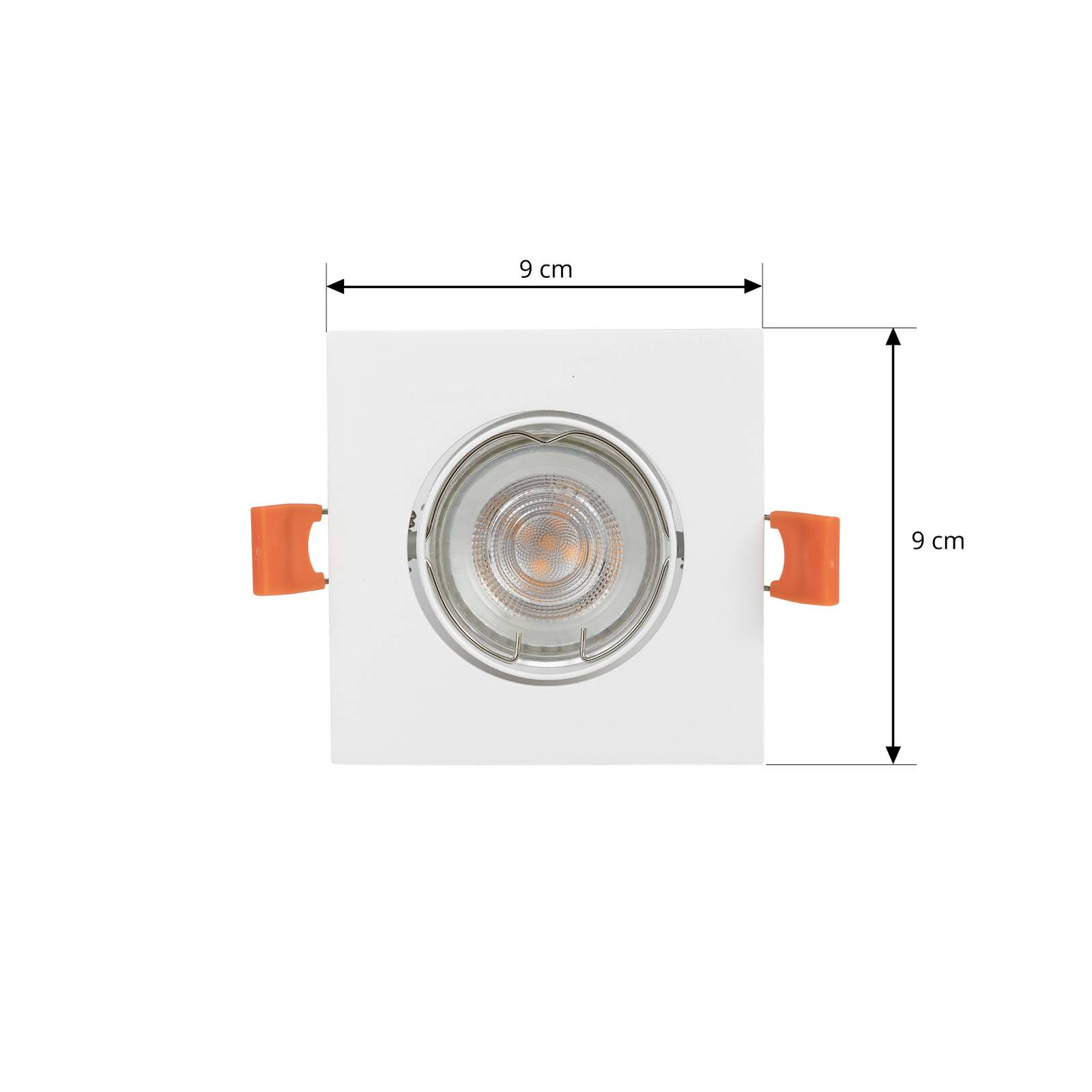  Prios Prios Fibur Recessed Light, White, 9 Cm, Gu10, Set Of 10 