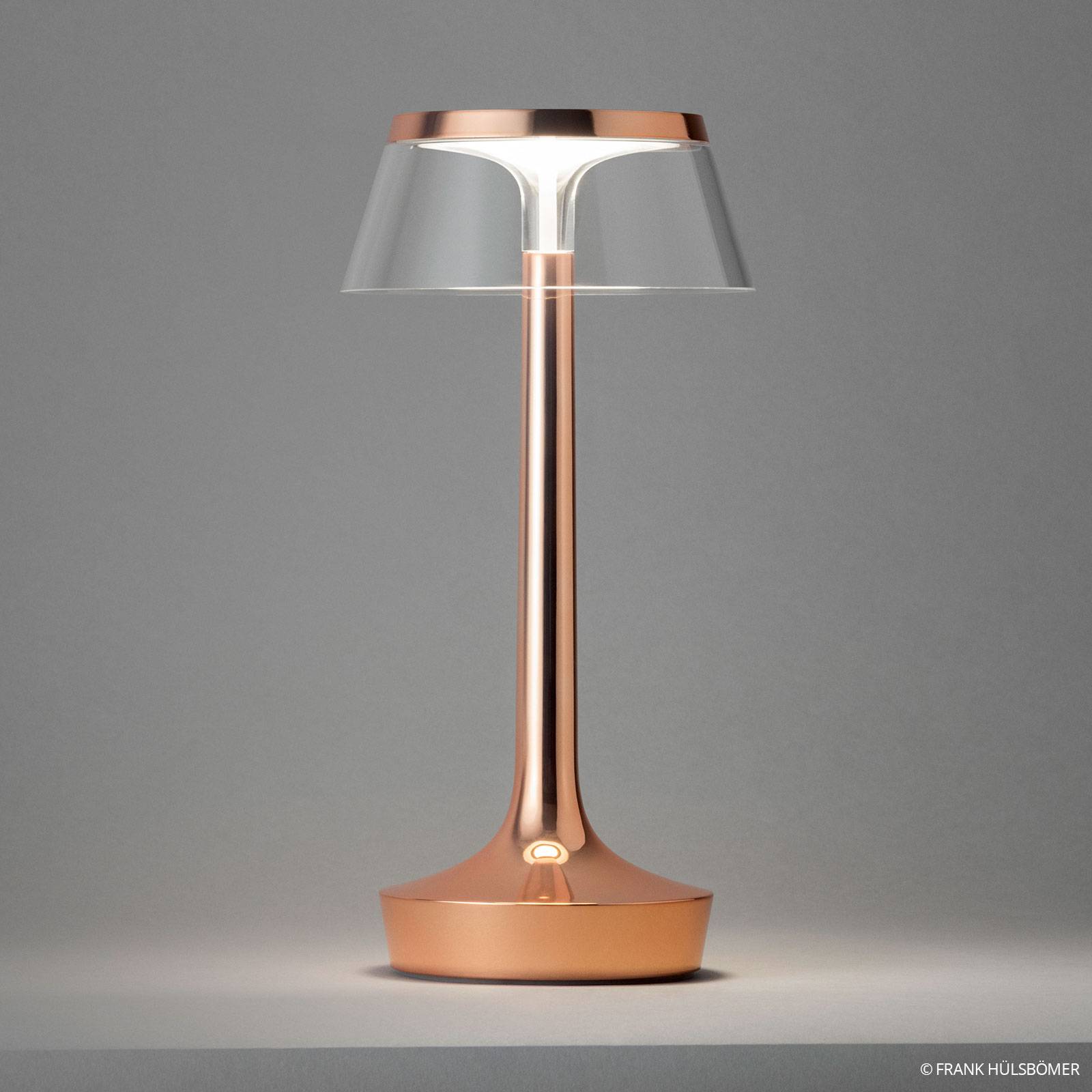 Flos Bon Jour unplugged lampa stołowa LED, miedź