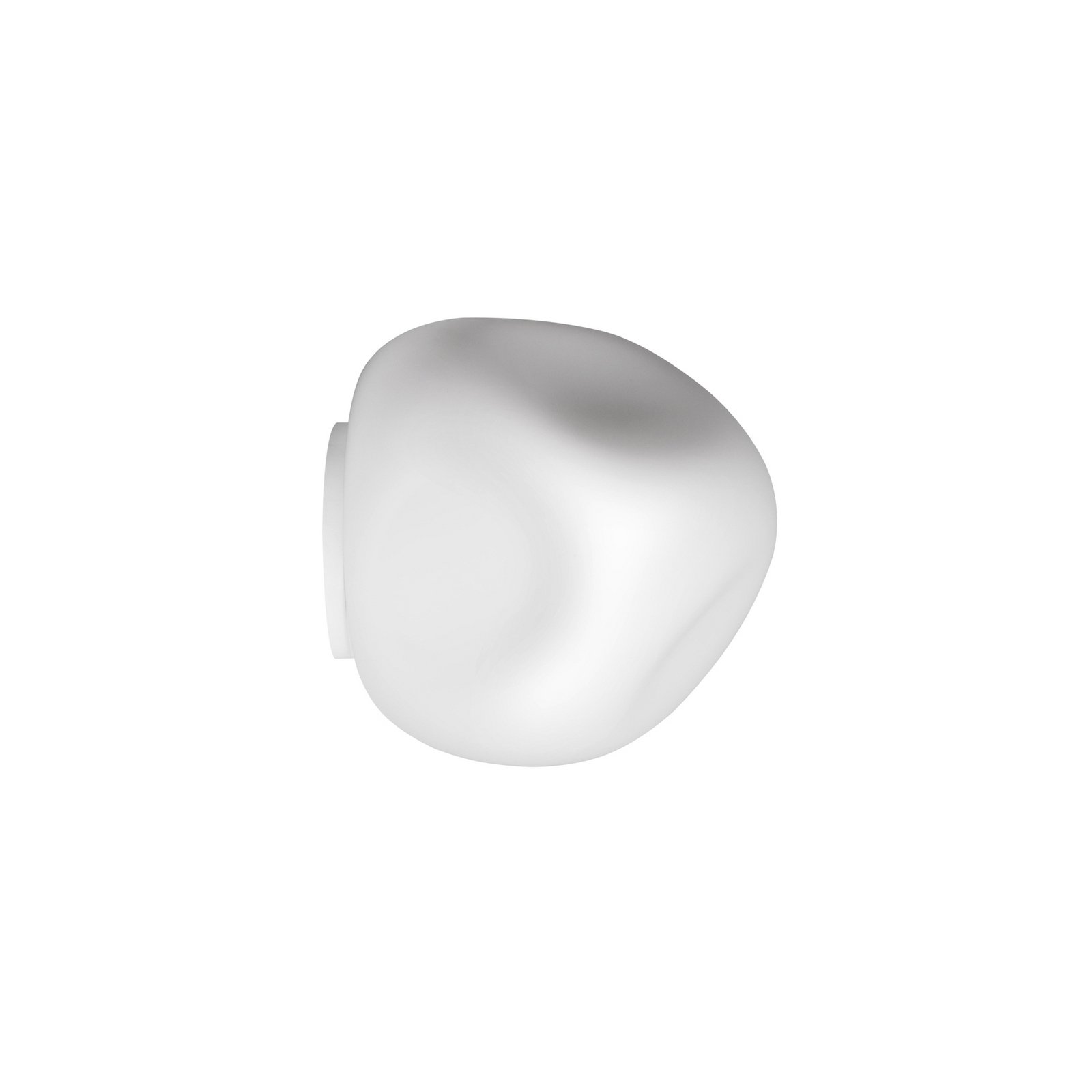 Foscarini Hoba Midi ceiling light, Ø 19 cm, white, glass