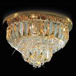 Cristalli ceiling light 24 carat, gold-plated