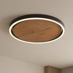 LED plafondlamp Havana M, hout/metaal, Ø 57 cm