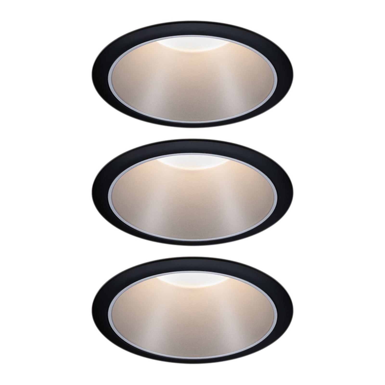 Spot LED Cole, argintiu/negru, set de 3 bucăți - Paulmann