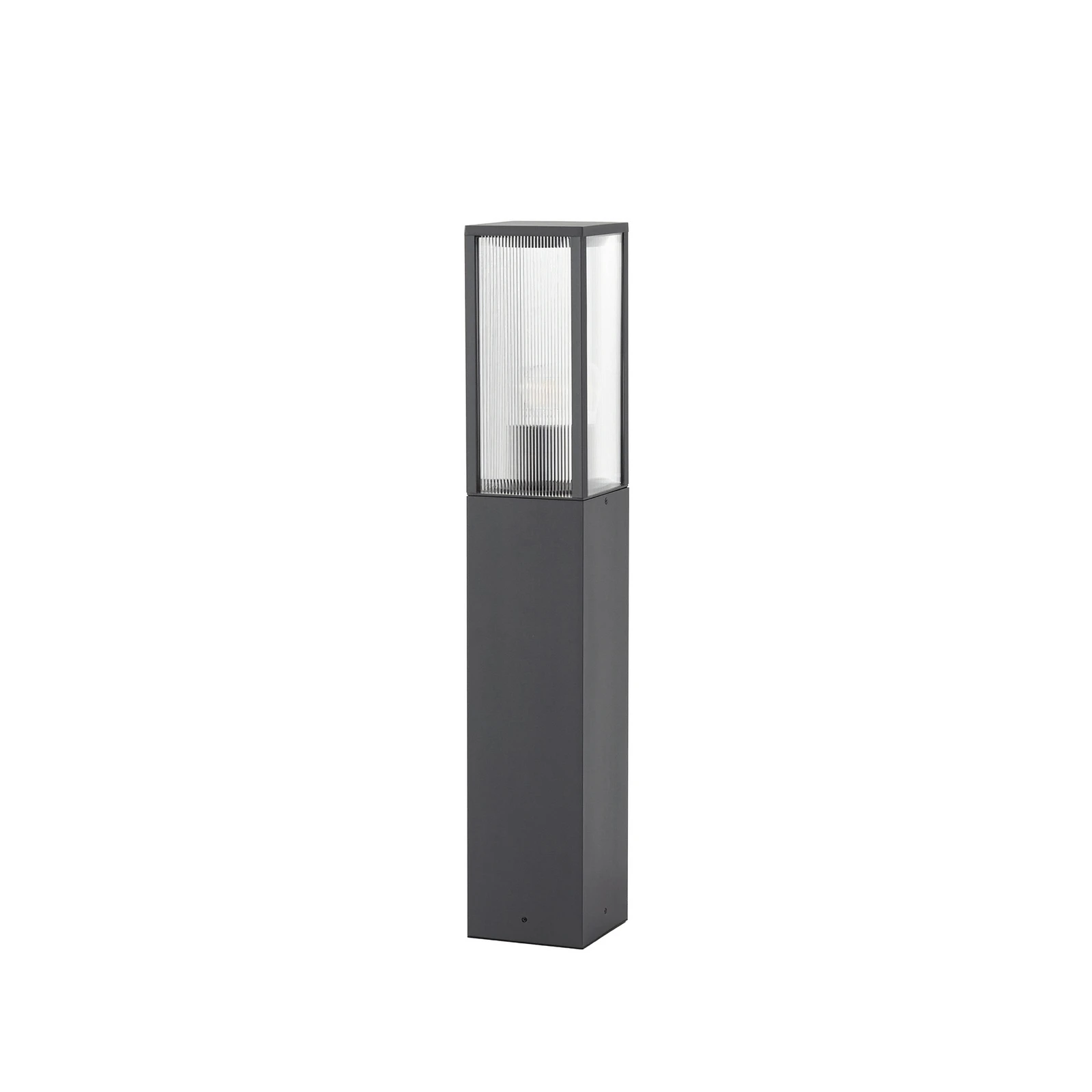 Lindby Wegeleuchte Peldar, anthrazit/geriffelt, 80 cm