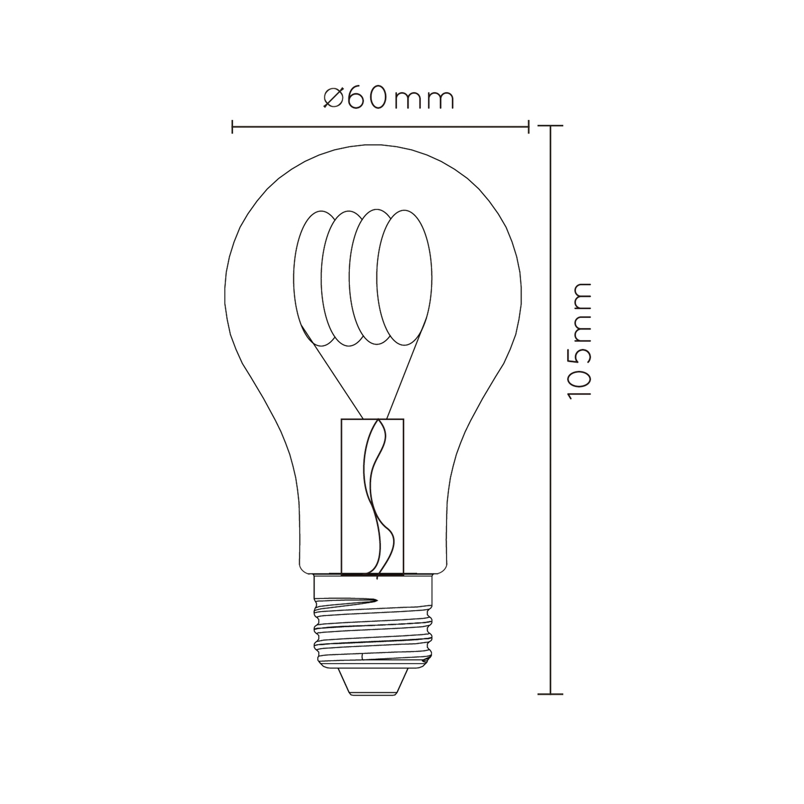 LED-lampe E27 A60 4W 2.200K ravgul dag/nat-sensor