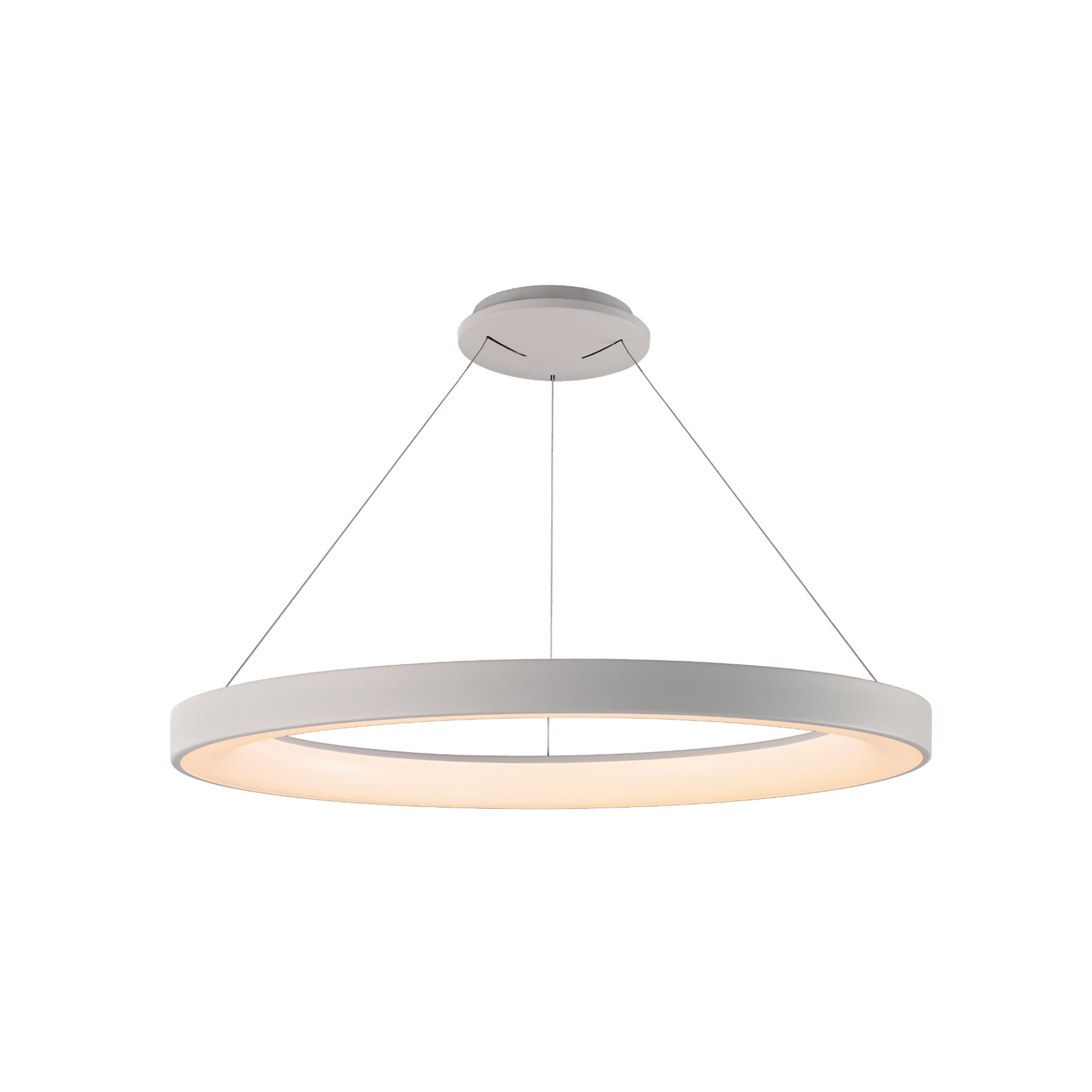 LED-Hängeleuchte Niseko II, Fernbedienung, Ø 65 cm, weiß
