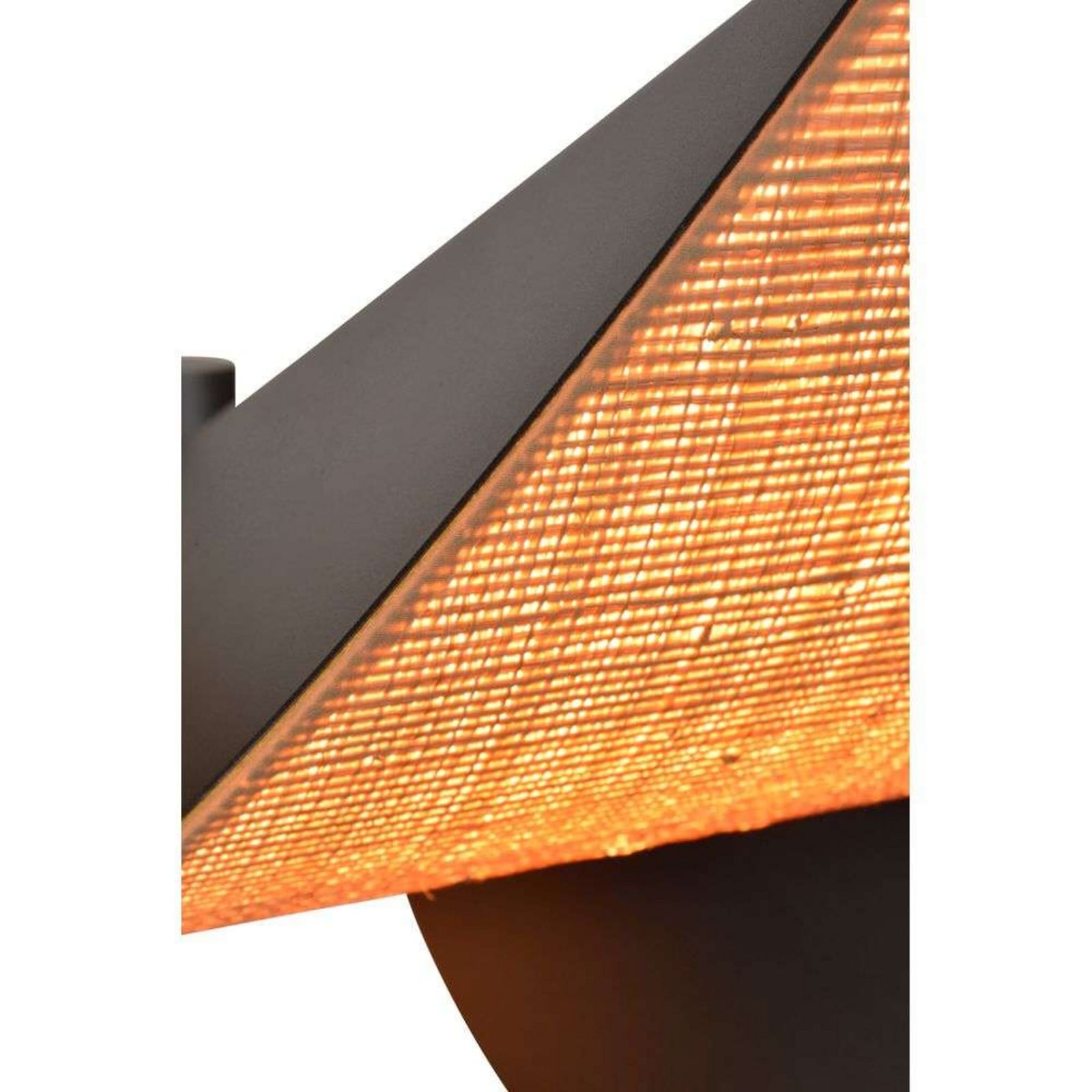 Lys pendellampe M, 6 lyskilder, sort, metal/rafia Forestier - Stue - Design - Andet - Med flere lyskilder