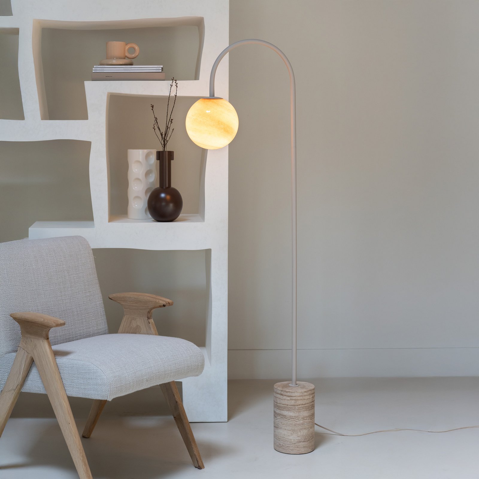 IT'S ABOUT ROMI Bogenlampe Tivoli, sandfarben, Höhe 163 cm