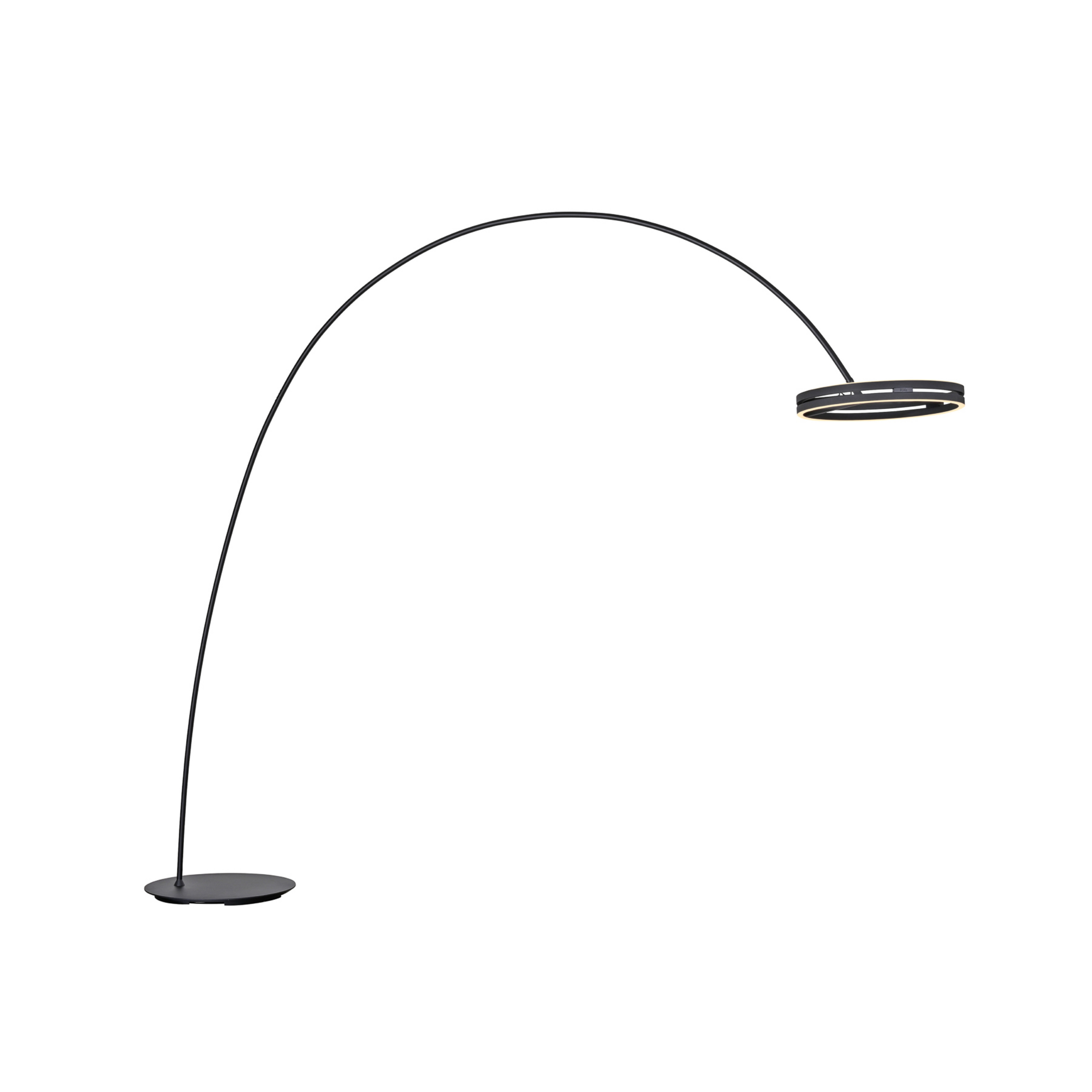 Loop-Bow LED-Stehlampe, schwarz, Ausladung 290cm, CCT - PURE