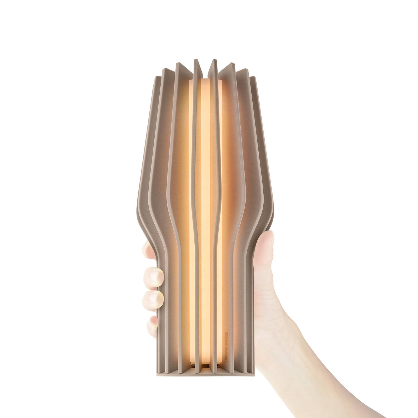 Eva Solo lampa stołowa LED Radiant, beżowa, gumowa, IP44