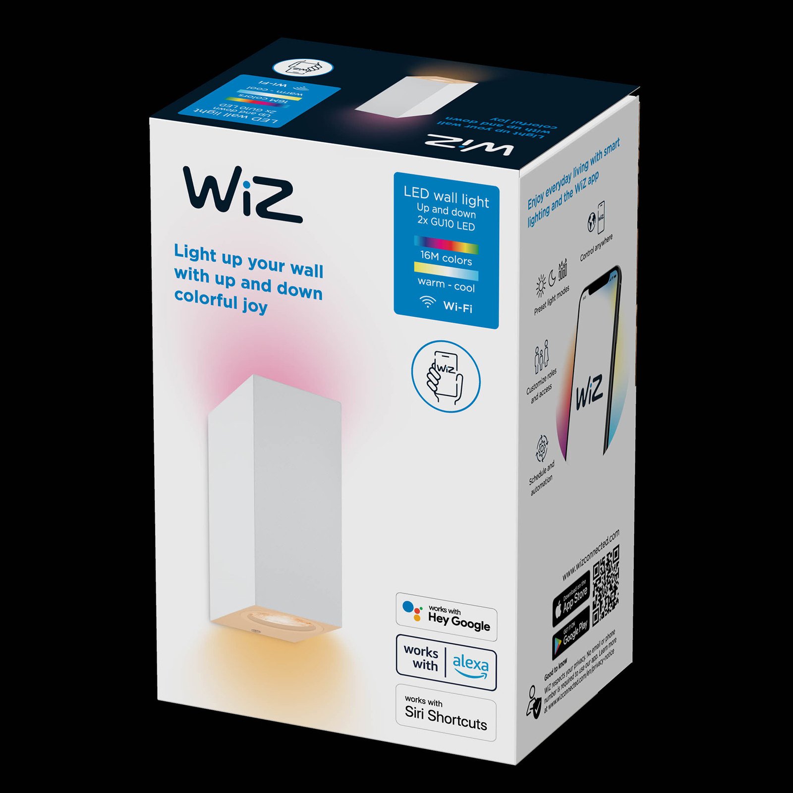WiZ LED-Wandleuchte Up&Down, weiß