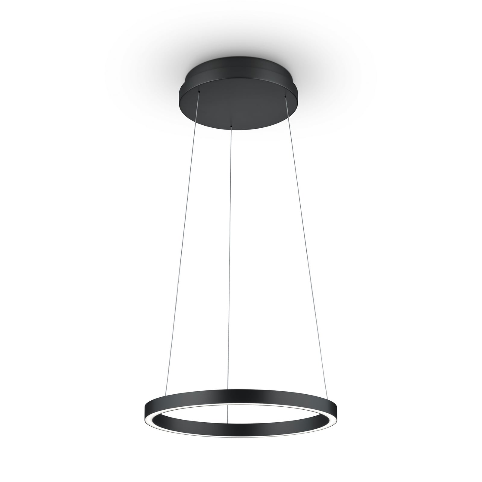 Lampada LED a sospensione Lisa-40, CCT, dimmerabile, nero opaco