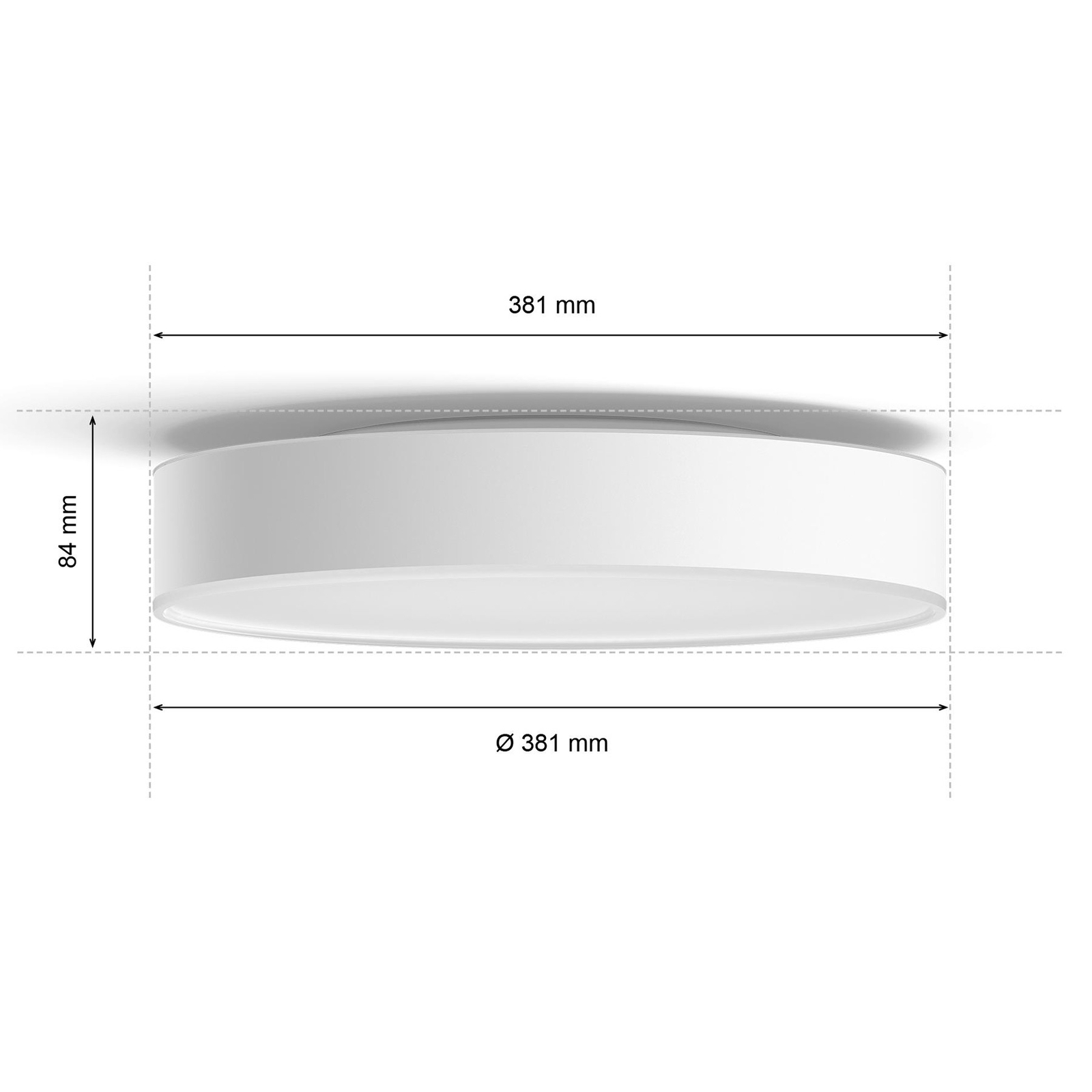 Philips Hue Devere LED-kattovalaisin valkoinen, 38,1cm