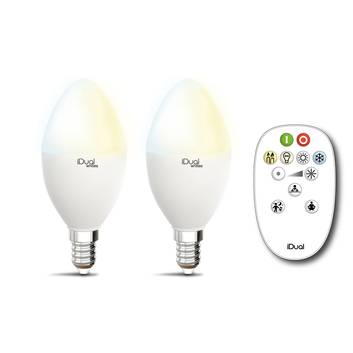 iDual Whites bulb E14 P45 5.5 W 2-pack remote