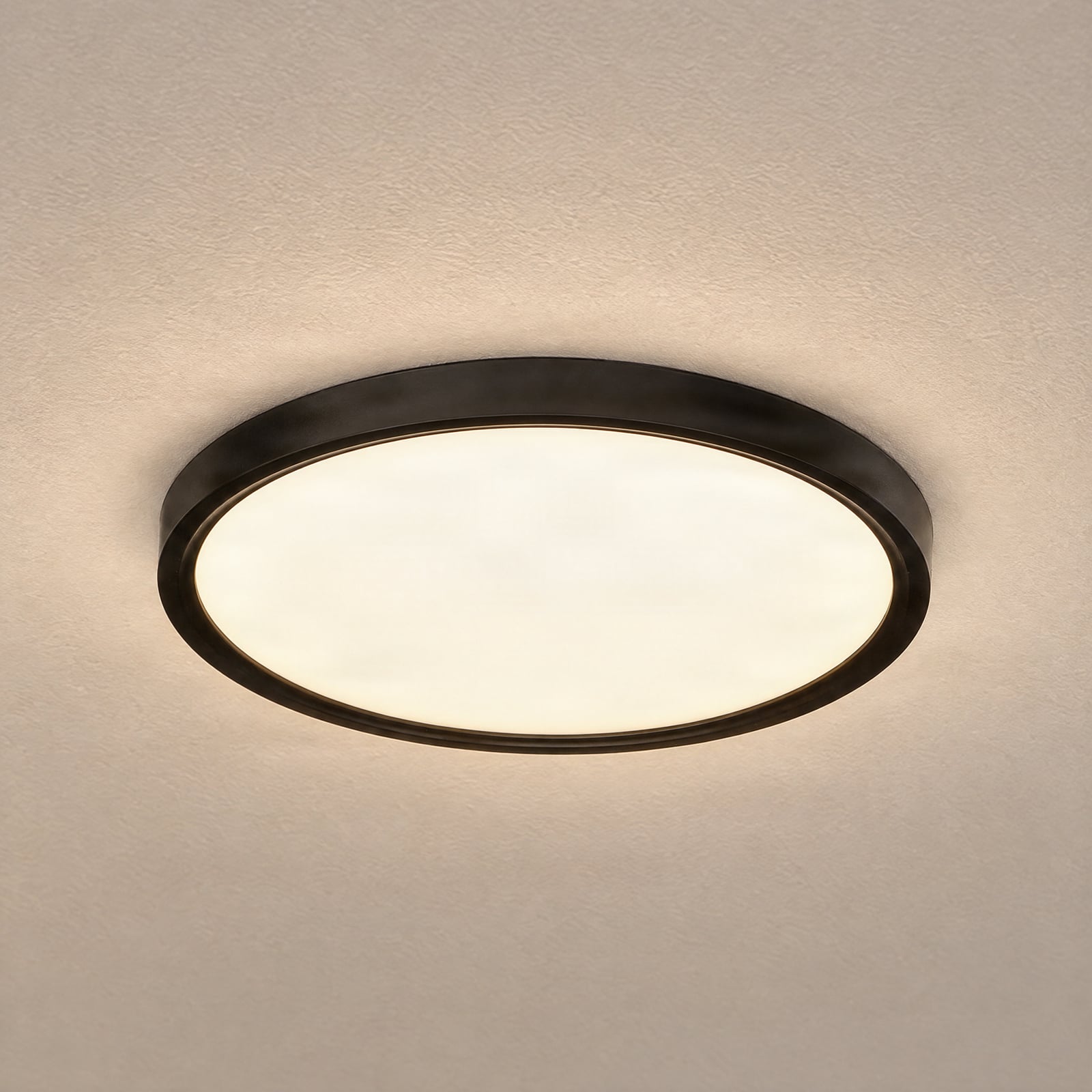 Lindby Smart Plafonnier LED Pravin, Ø 30 cm, CCT, noir