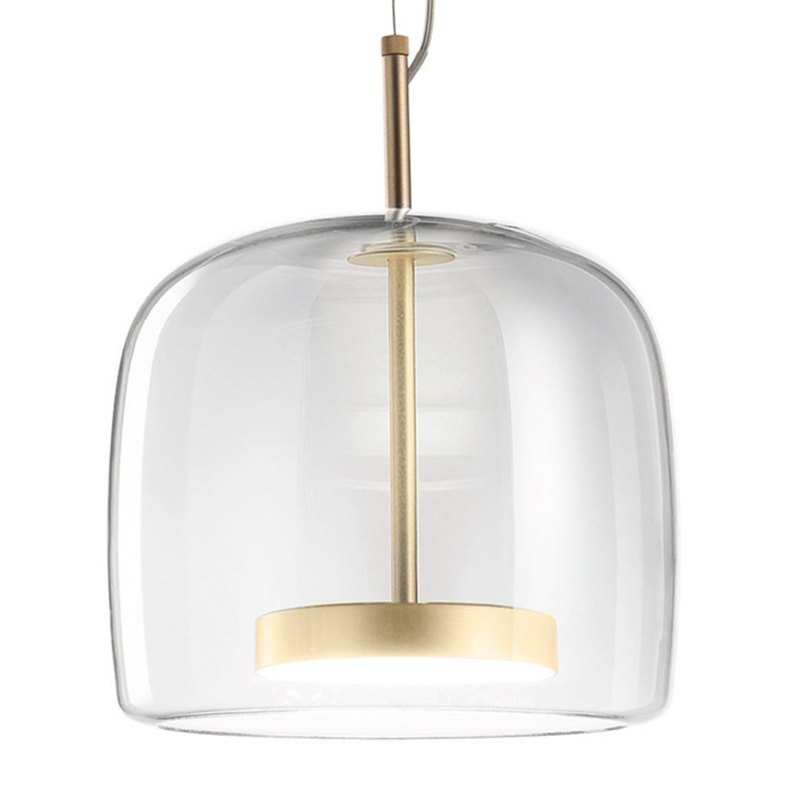Стъклена лампа за окачване Jube SP 1 P, прозрачна