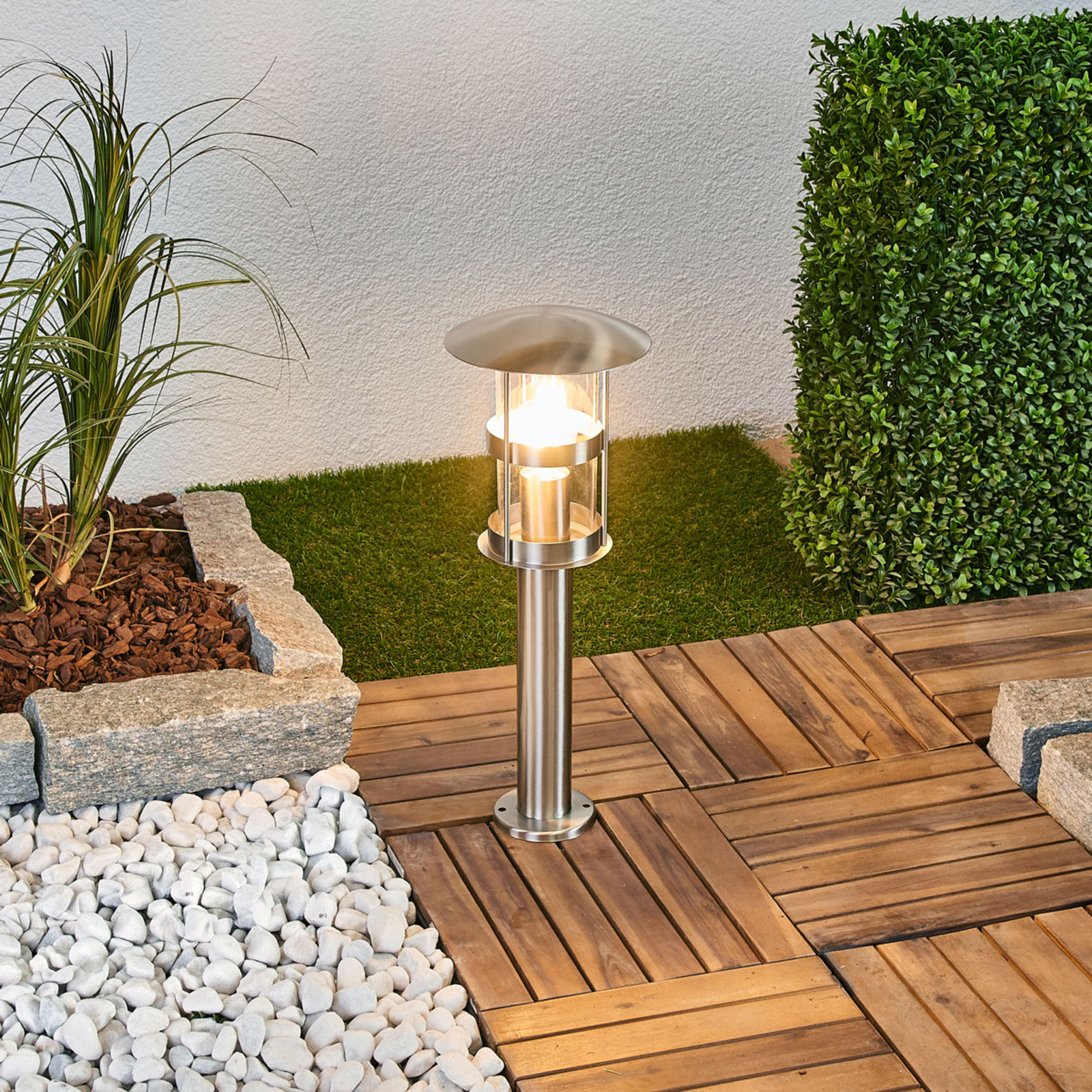 Noemi Garden Lamp H50 Stainless Steel - Lindby