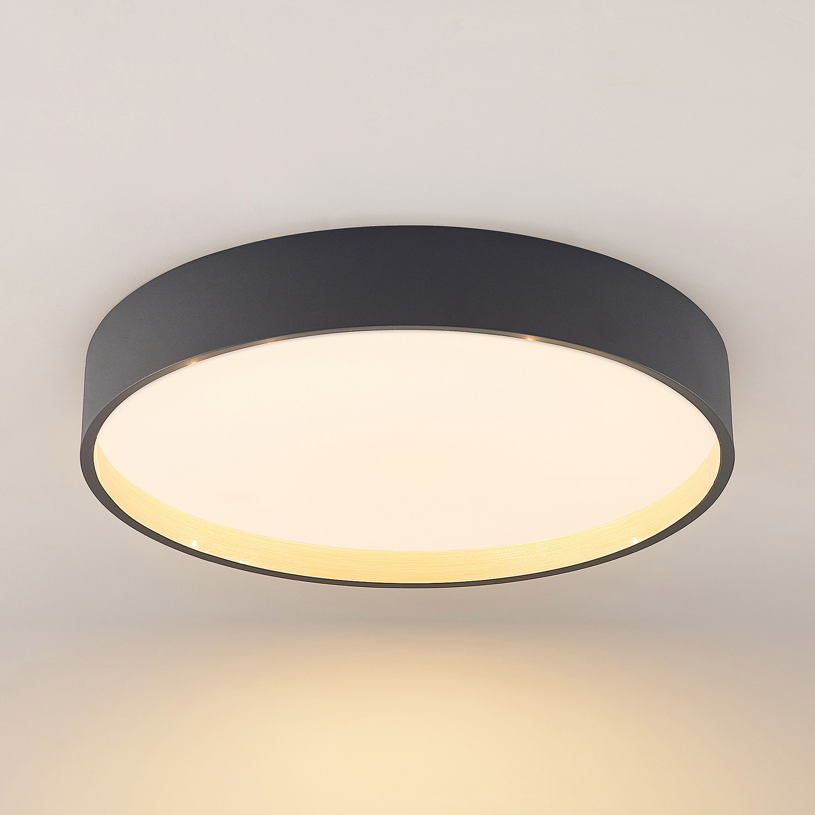 Lindby LED plafondlamp CCT grijs 50 cm