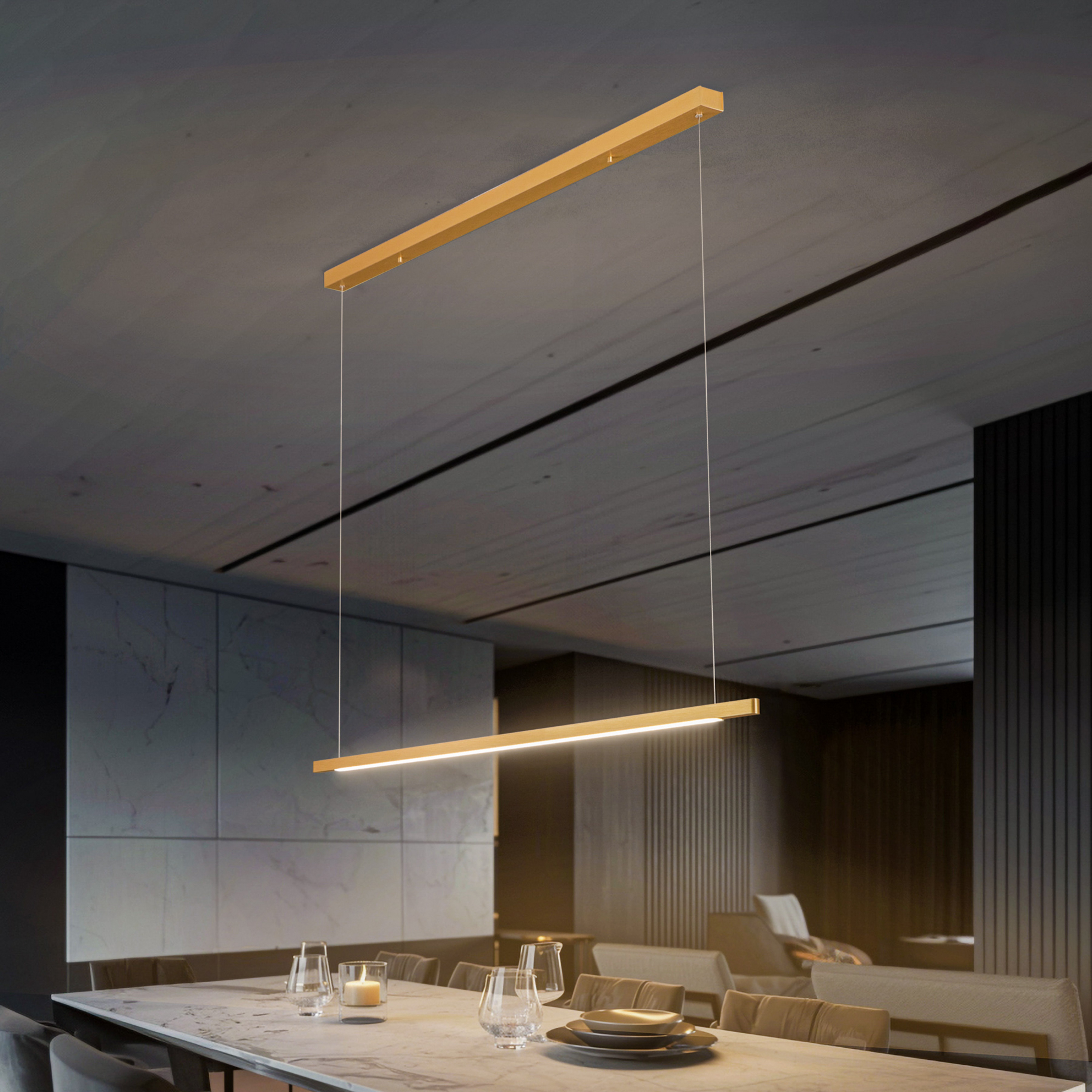 Quitani Talon Lámpara colgante LED latón anodizado 24W