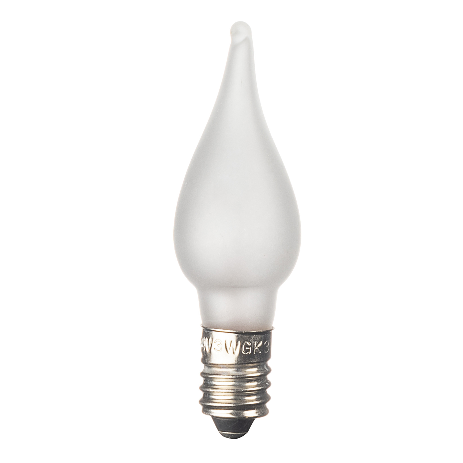 E10 3 W 16 V spare bulbs, 3-pack, flame tip