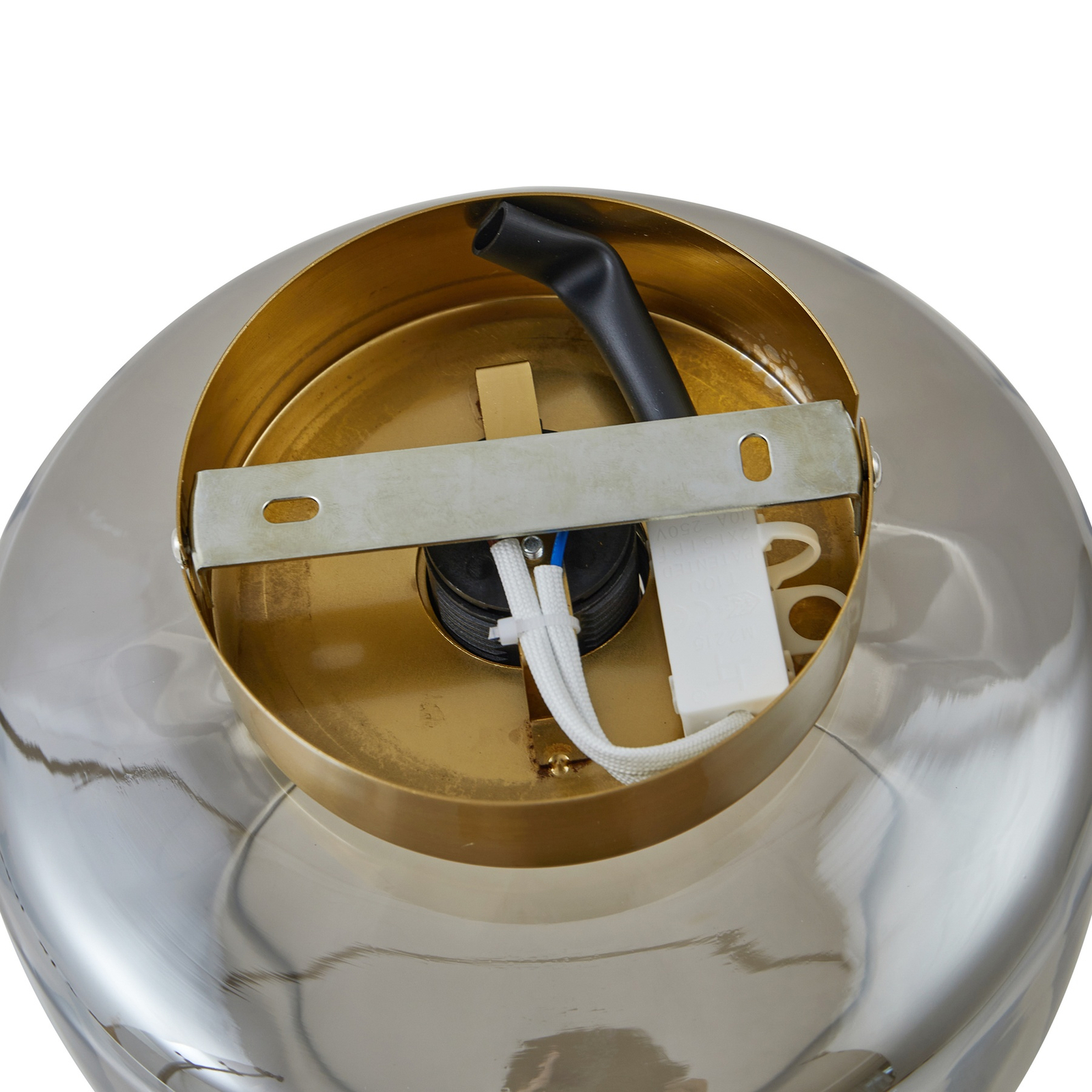 Hildur Deckenleuchte Ø 22 cm rauchgrau Glas - Lindby
