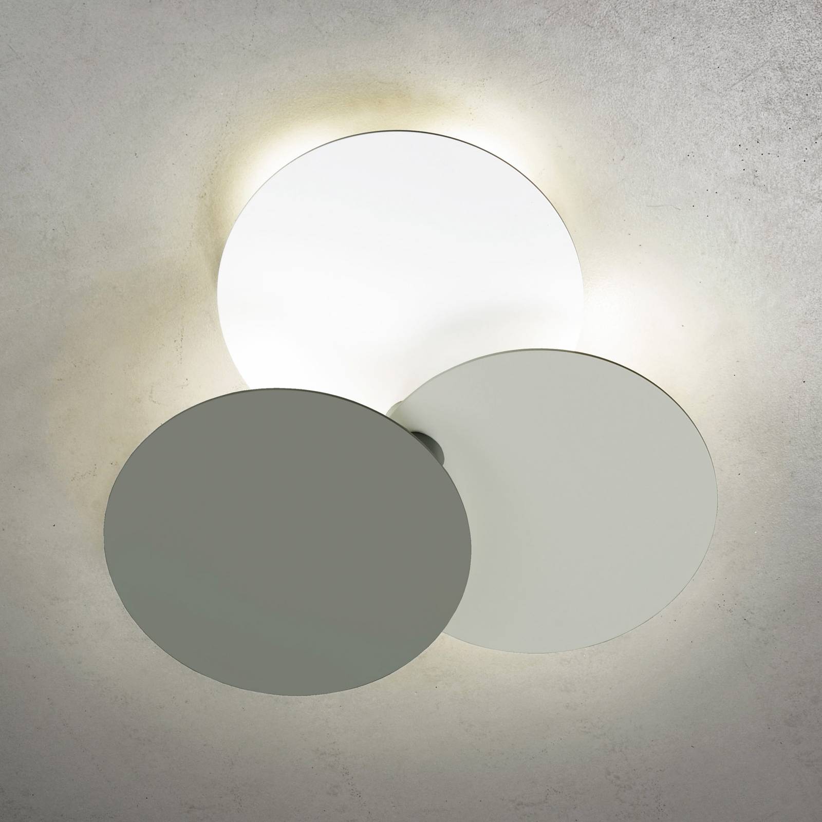 Casablanca Trevo plafonnier LED blanc/gris/gris