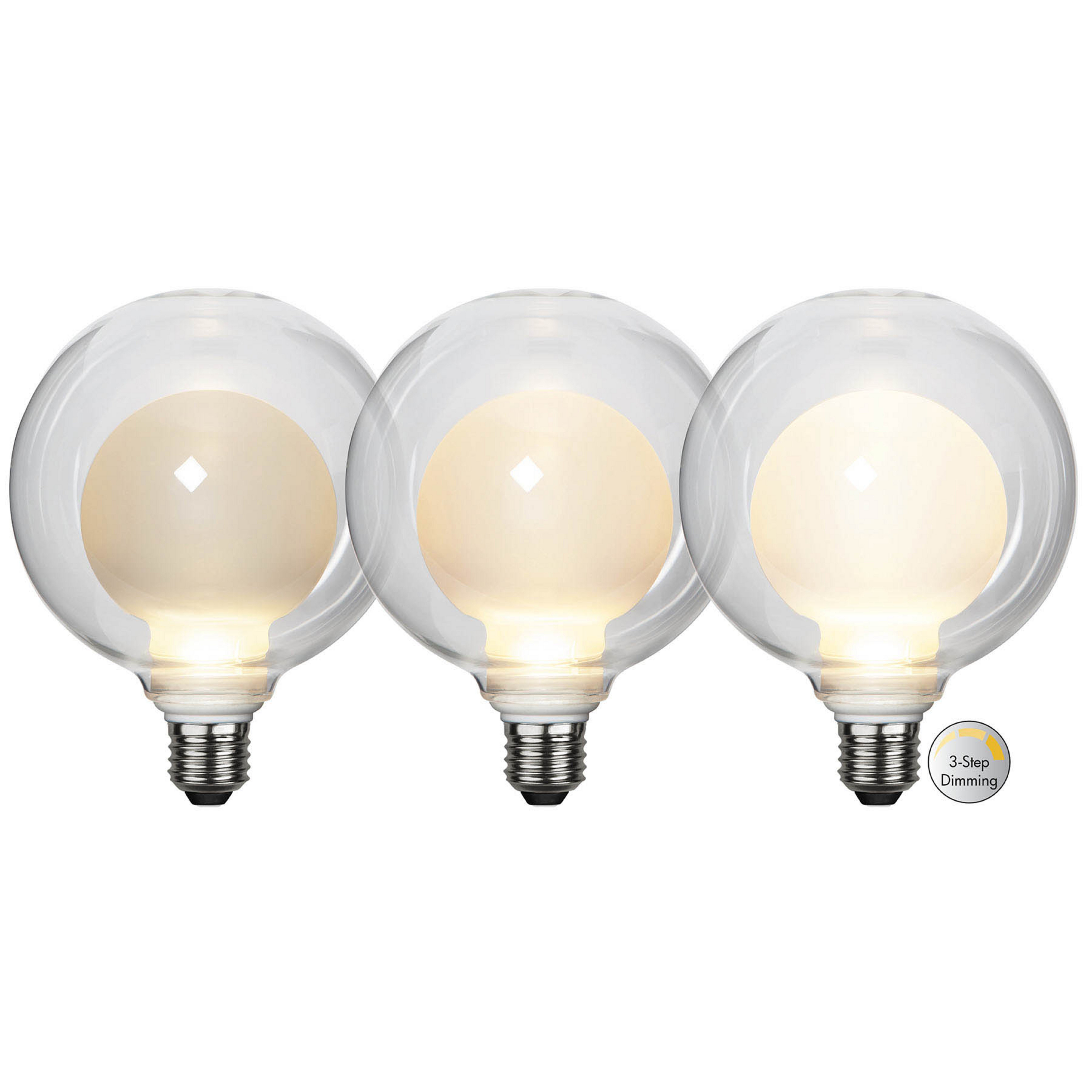 LED žiarovka Space E27 3,5 W D125, opálna