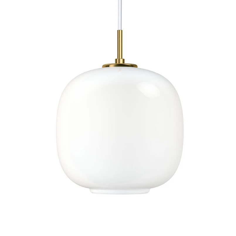 Louis Poulsen – VL45 Radiohus Pendelleuchte Ø175 Brass/Glossy White Opal