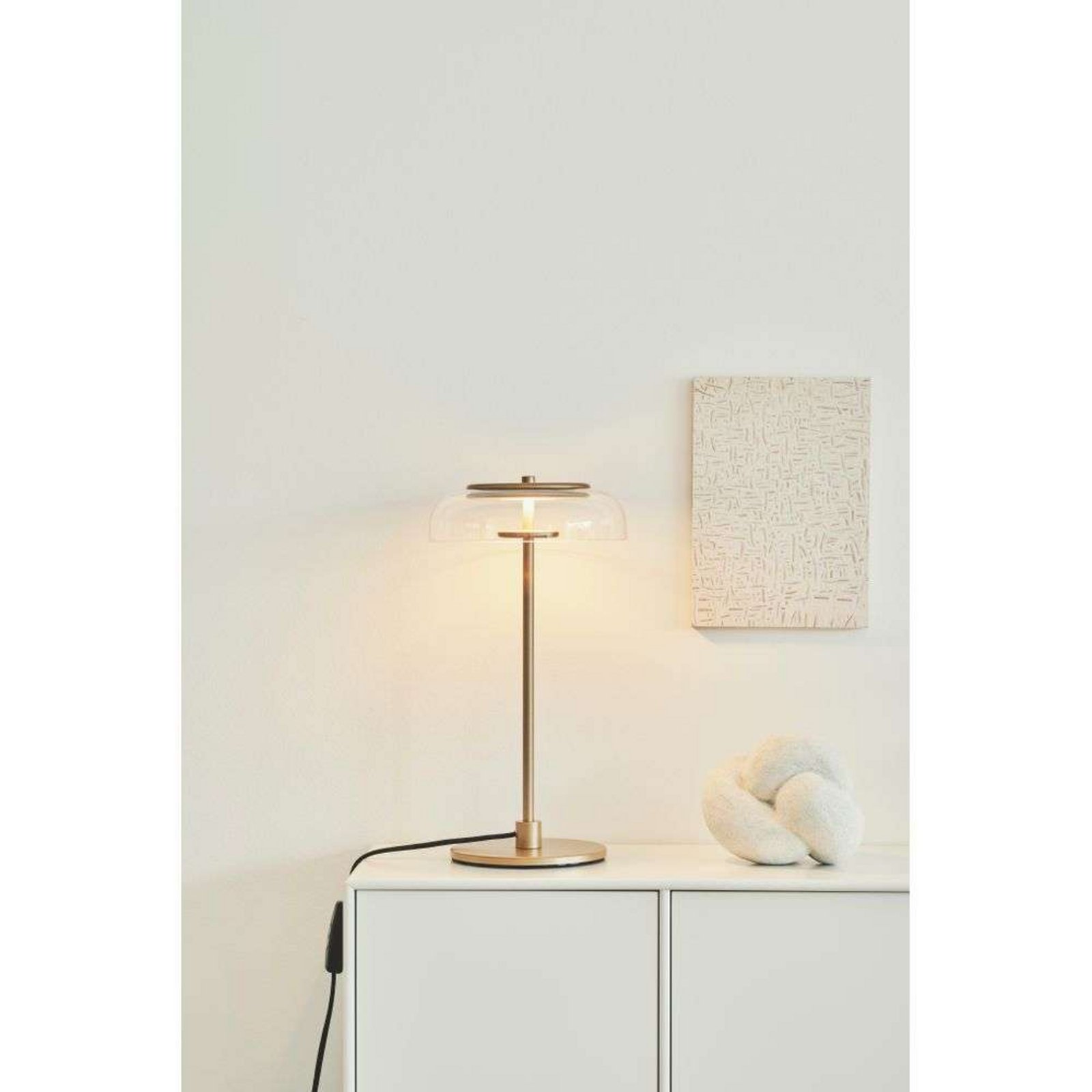 Nuura LED-bordlampe Blossi, høyde 43 cm, gullfarget/klar