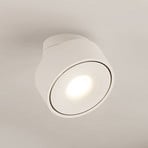 Plafonnier LED Arcchio Rotari, blanc, orientable, métal