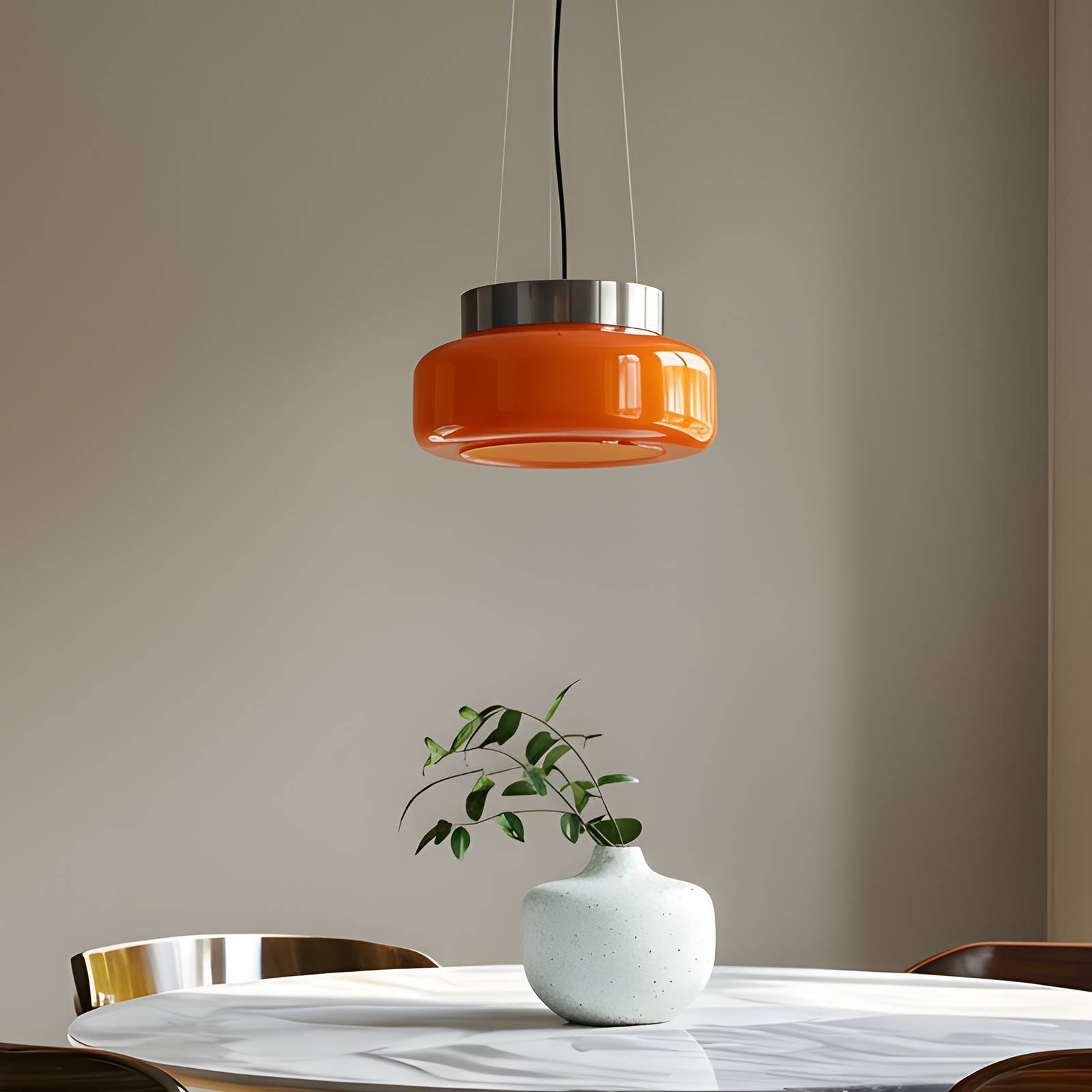 Hängeleuchte BonBon, orange, Ø 25 cm, Glas günstig online kaufen