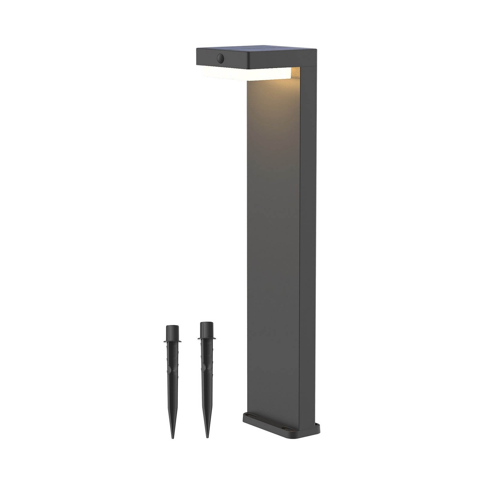 Lampe d'extérieur LED rechargeable 800104, anthracite, IP44, capteur