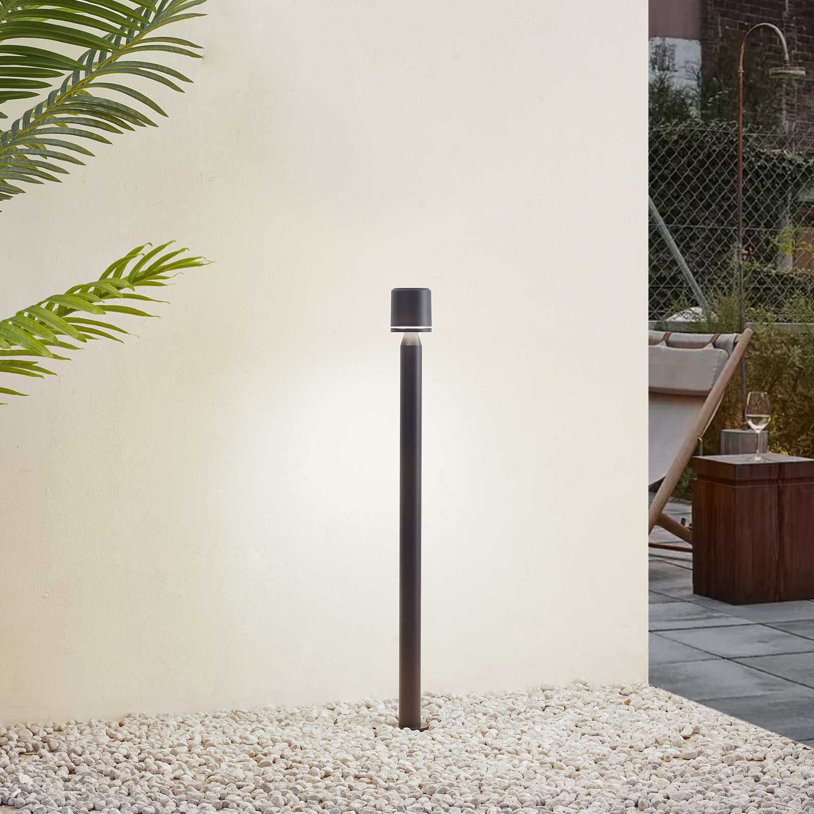 Lindby LED path light Amila, black, aluminium, IP54