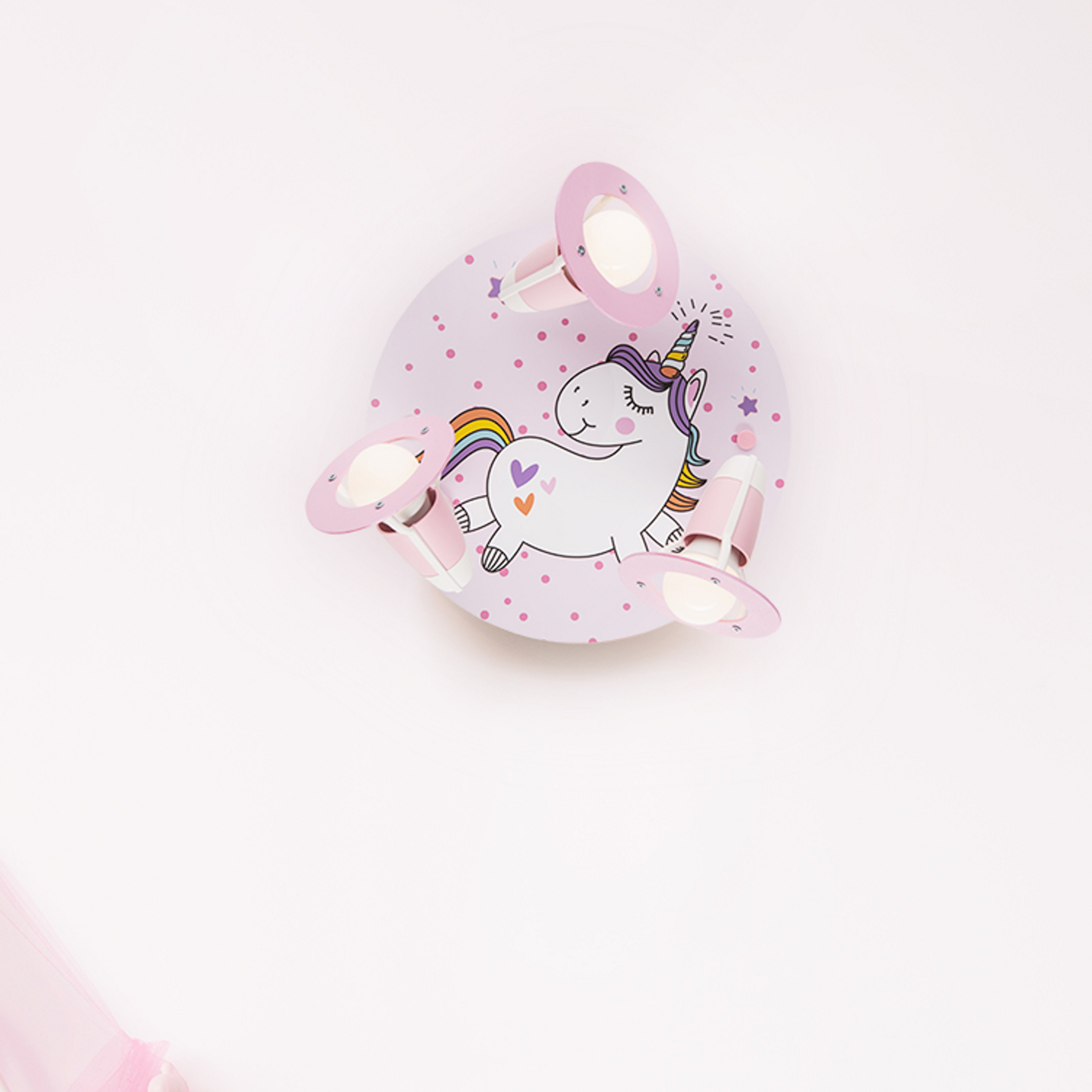 Applique ronde licorne Babsy à 3 lampes
