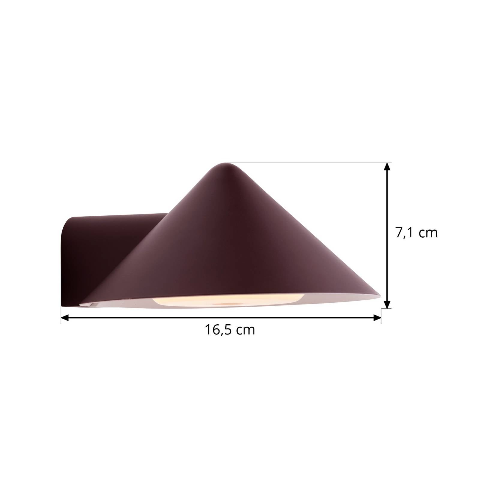 FRANDSEN LED wandlamp op accu Grasp, rood, breedte 15 cm