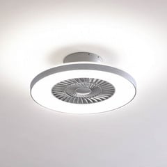 Lindby Smart LED laeventilaator Paavo, hõbedane, vaikne, Tuya