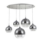 Maytoni Fermi colgante 5 luces cortina de cristal