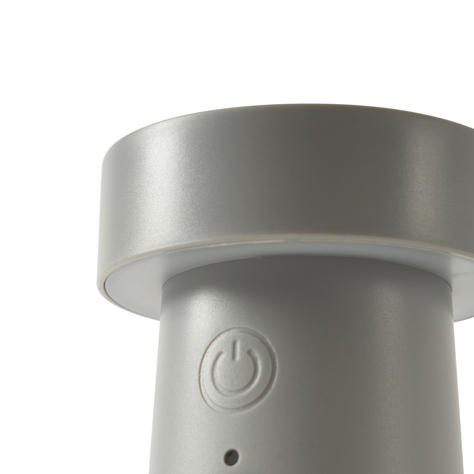 Lucande LED-Saleiere Salt, grigio chiaro, batteria ricaricabile, IP44