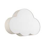 Plafonnier Cloud, beige, longueur 63 cm, lin/plastique