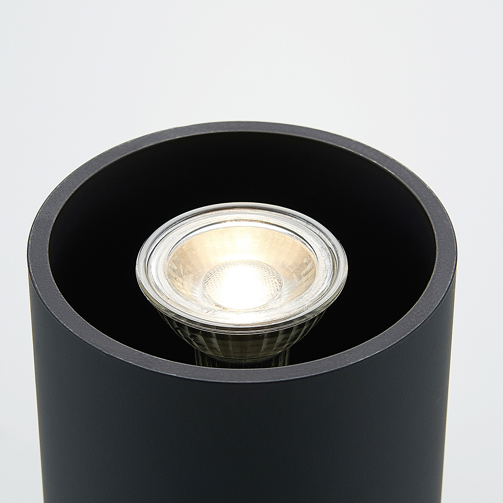 Lindby Parvin Aluminium-Downlight, rund, schwarz