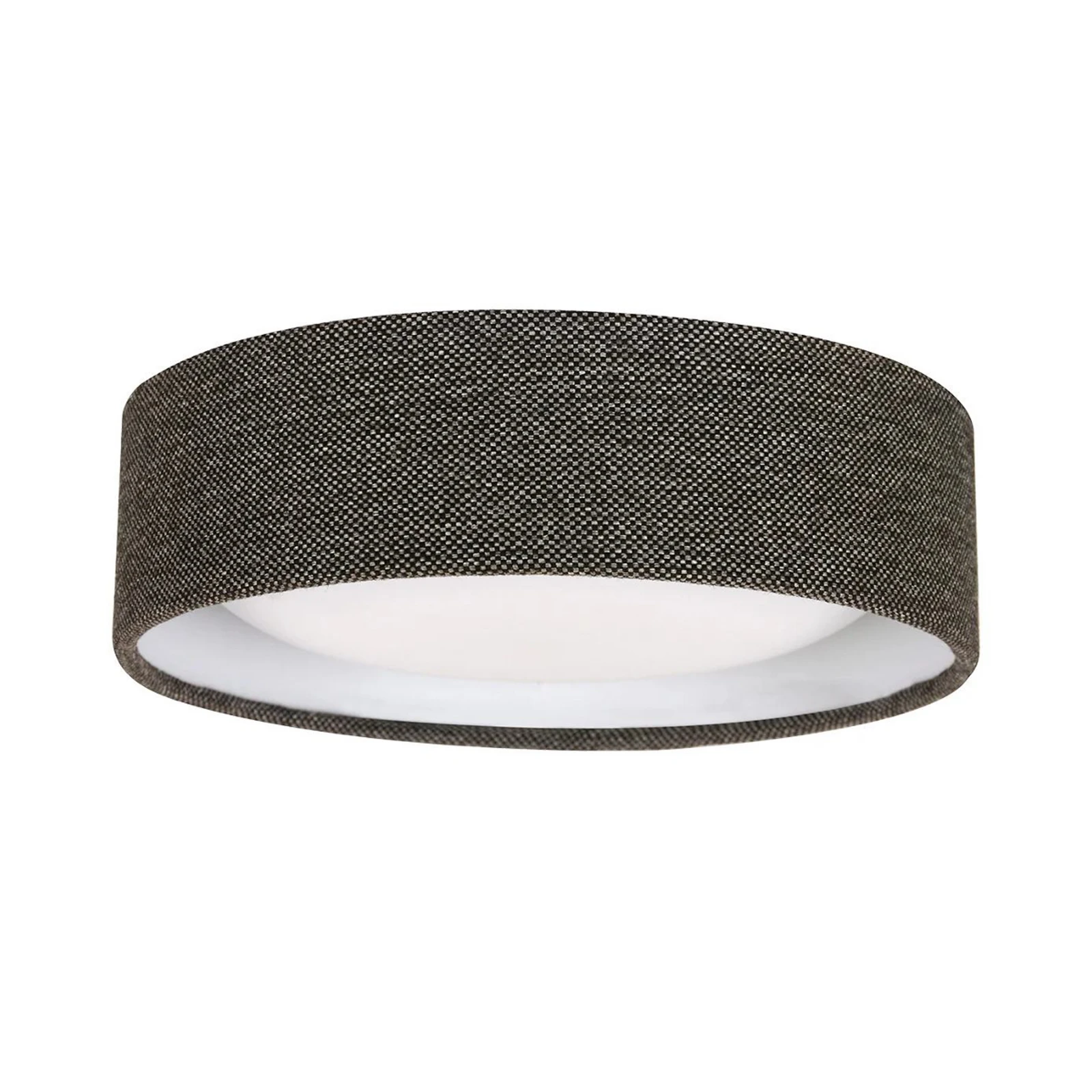 Plafondlamp Uno, donkergrijs, textiel, Ø 25 cm, GX53